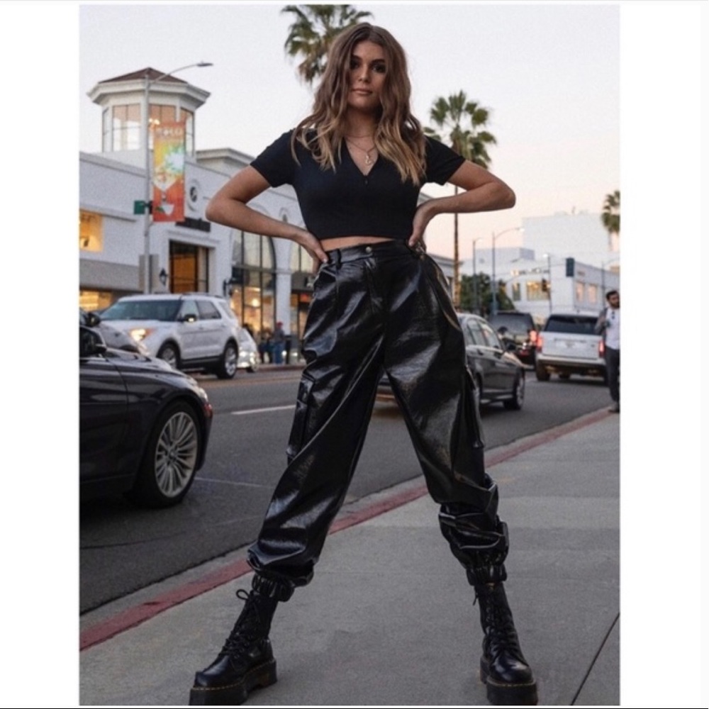 Olivia Jade X princess Polly leather glossy pants8